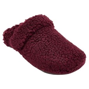 Fitflop Cozy Burgandy Red Sherpa Adjustable Orthopidic Slippers